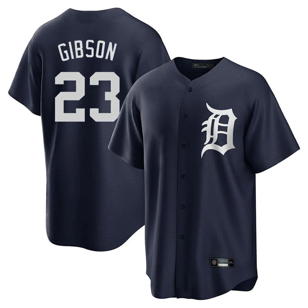 Detroit Tigers #23 Kirk Gibson Player Navy Thaam Game Home Stitched Jerseys