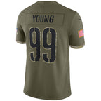 W.Commanders #99 Chase Young Olive Thaam Salute To Service Limited Jersey