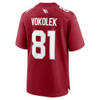 A.Cardinals #81 Travis Vokolek Cardinal Thaam Team Game Jersey