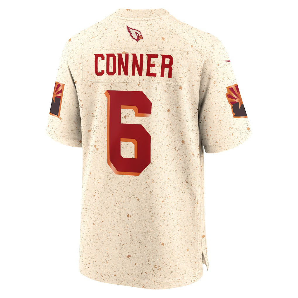 A.Cardinals #6 James Conner Natural Thaam 2025 Rivalries Collection Game Jersey