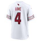 A.Cardinals #4 Jeremiyah Love White Thaam Game Player Jersey