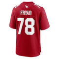 A.Cardinals #78 Josh Fryar Cardinal Thaam Team Game Jersey