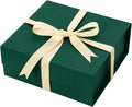 Green Gift Boxes with Lids Pack of 1, 6x6x3 Inches Small Gift Box with Ribbon, Collapsible Gift Boxes with Magnetic Closure for Presents, Bridesmaid Proposal Box for Family Mom Girlfriend