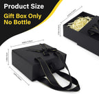 4.7x3.9x2'' Small Drawer Black Gift Box, Empty Gift Box for Presents for Women Men, Mini Decorative Package Storage Boxes with Ribbon for Travel Perfume Roller Bottles Cosmetic Containers