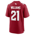 A.Cardinals #21 Garrett Williams Cardinal Thaam Game Jersey