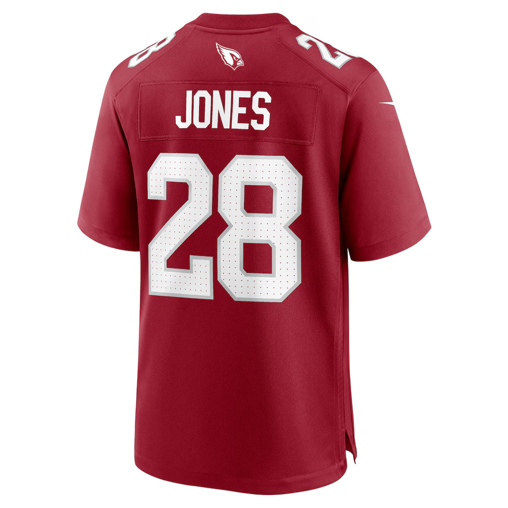 A.Cardinals #28 Elijah Jones Cardinal Thaam Team Game Jersey