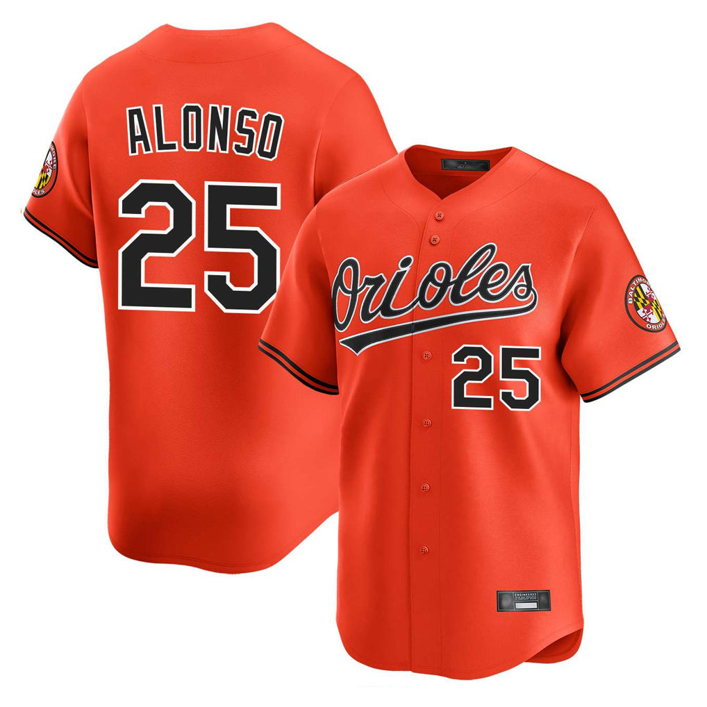 Baltimore Orioles #25 Pete Alonso Player Orange Thaam Limited Home Game Stitched Jerseys