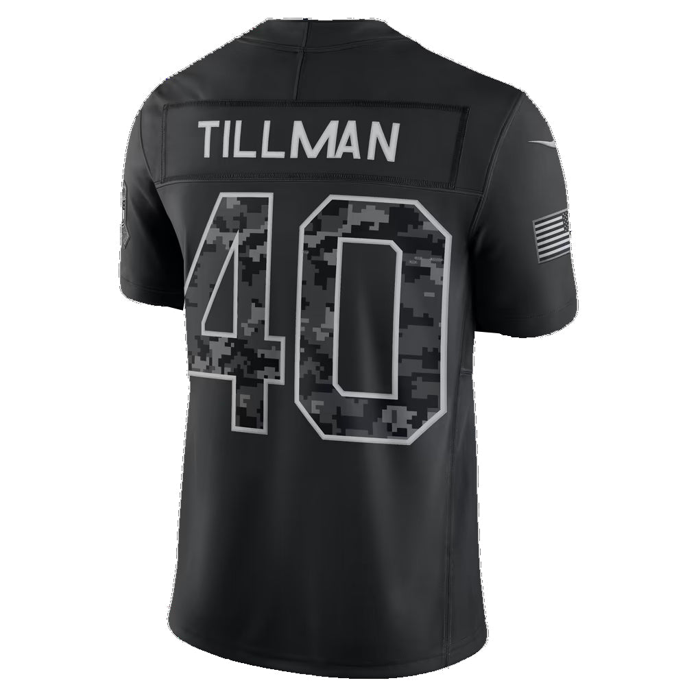A.Cardinals #40 Pat Tillman Black 2026 Salute to Service Retired Player Stitched Limited Football jersey Thaam