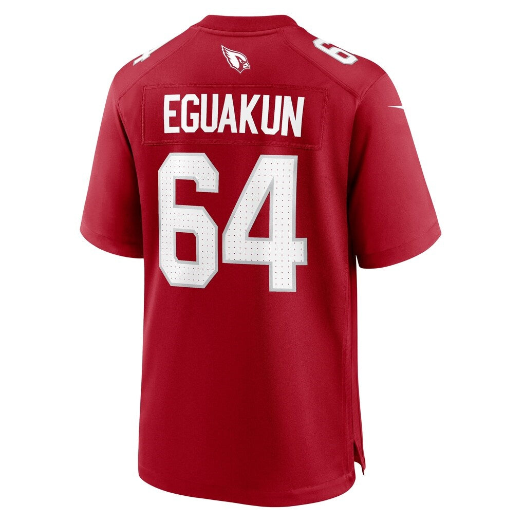 A.Cardinals #64 Kingsley Eguakun Cardinal Team Game Jersey THAAM