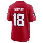 A.Falcons #18 Jack Strand Red Team Game Football jersey Thaam