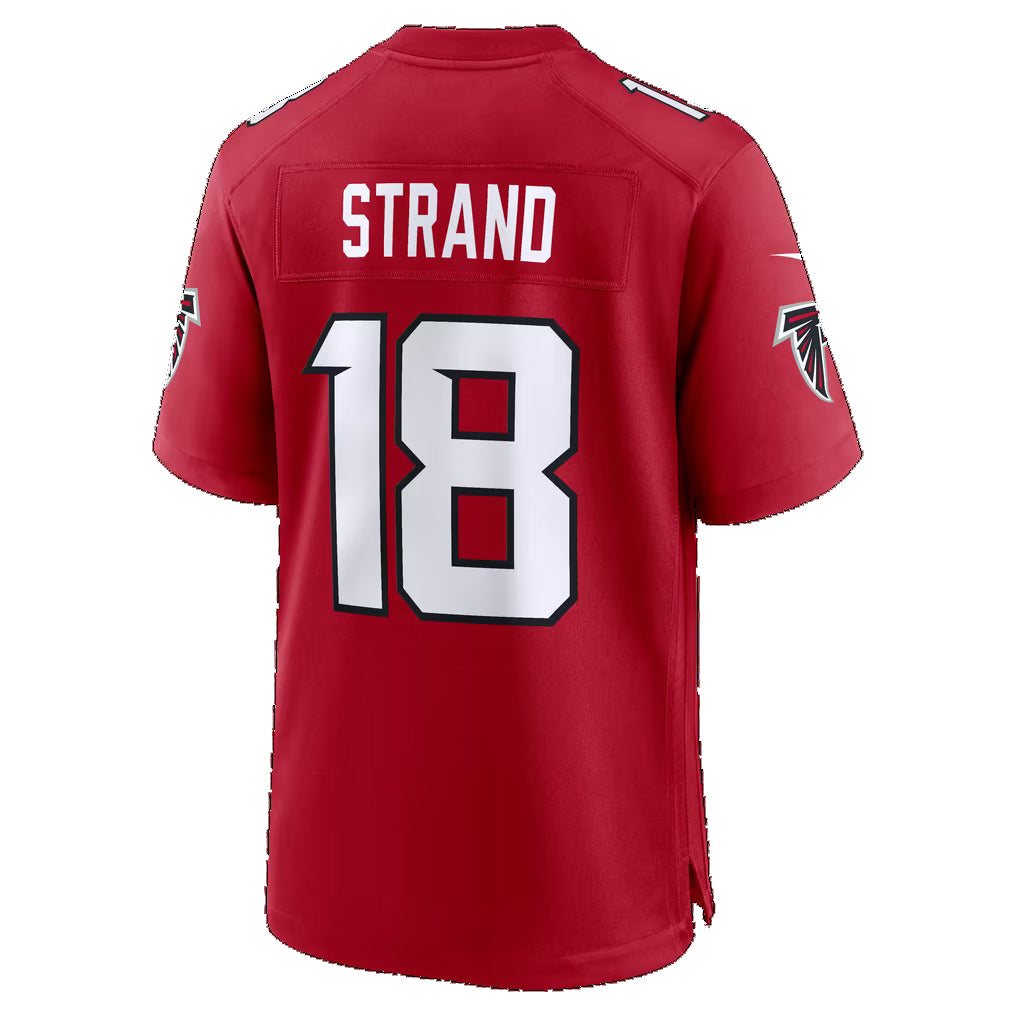 A.Falcons #18 Jack Strand Red Team Game Football jersey Thaam