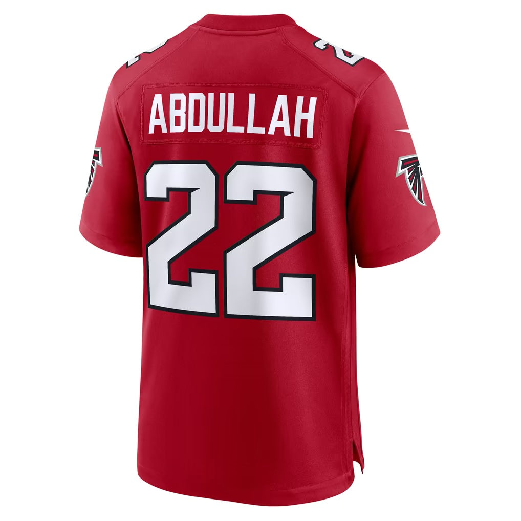 A.Falcons #22 Yasir Abdullah Red Team Game Football jersey Thaam