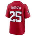 A.Falcons #25 Tyler Goodson Red Team Game Football jersey Thaam