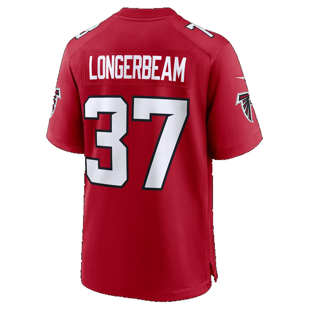 A.Falcons #37 Robert Longerbeam Red Thaam Team Game Jersey