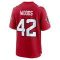 A.Falcons #42 Josh Woods Red Team Game Football jersey Thaam