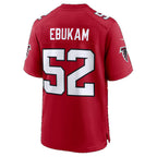 A.Falcons #52 Samson Ebukam Red Team Game Football jersey Thaam
