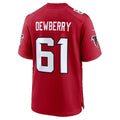 A.Falcons #61 Kam Dewberry Red Team Game Football jersey Thaam