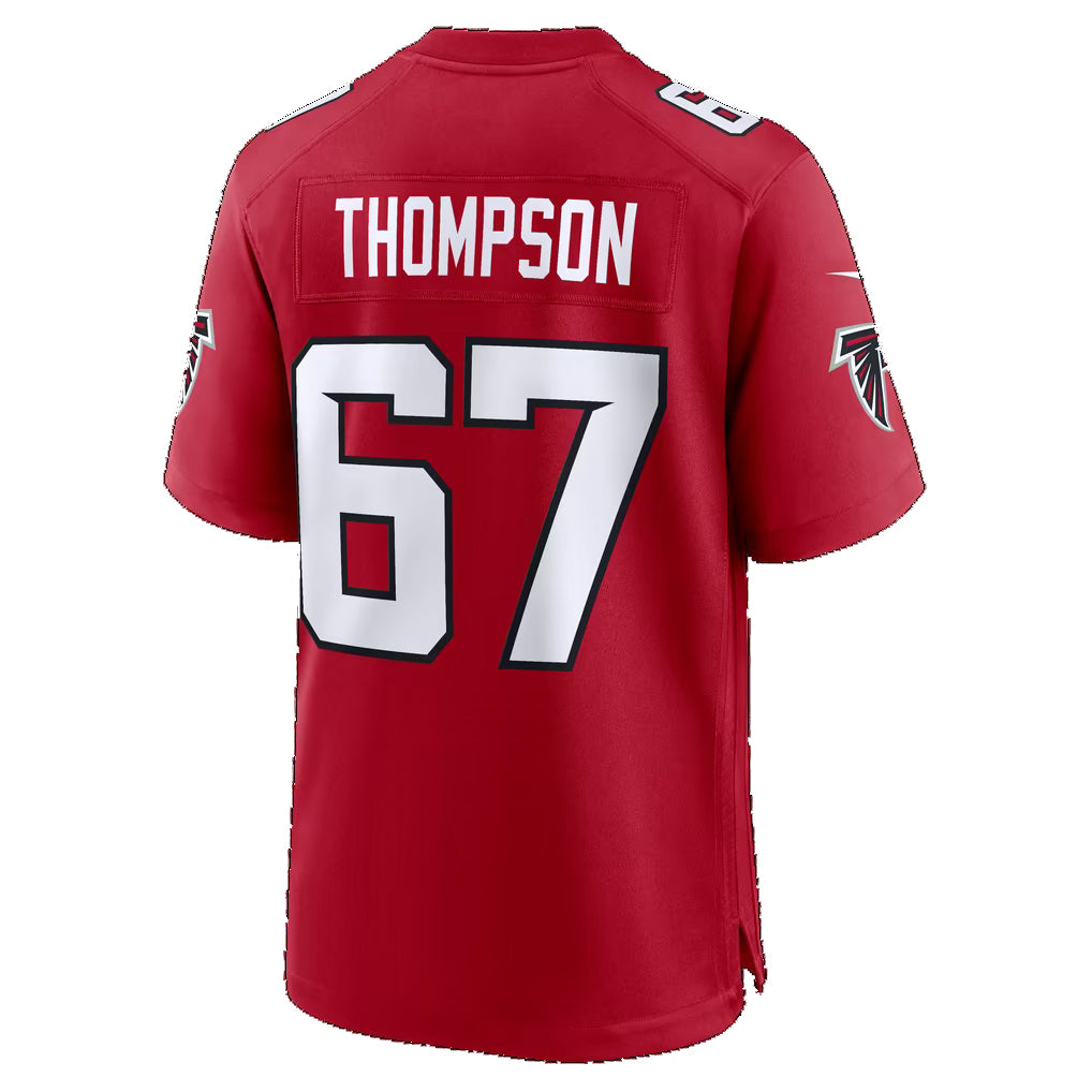 A.Falcons #67 Josh Thompson Red Team Game Football jersey Thaam