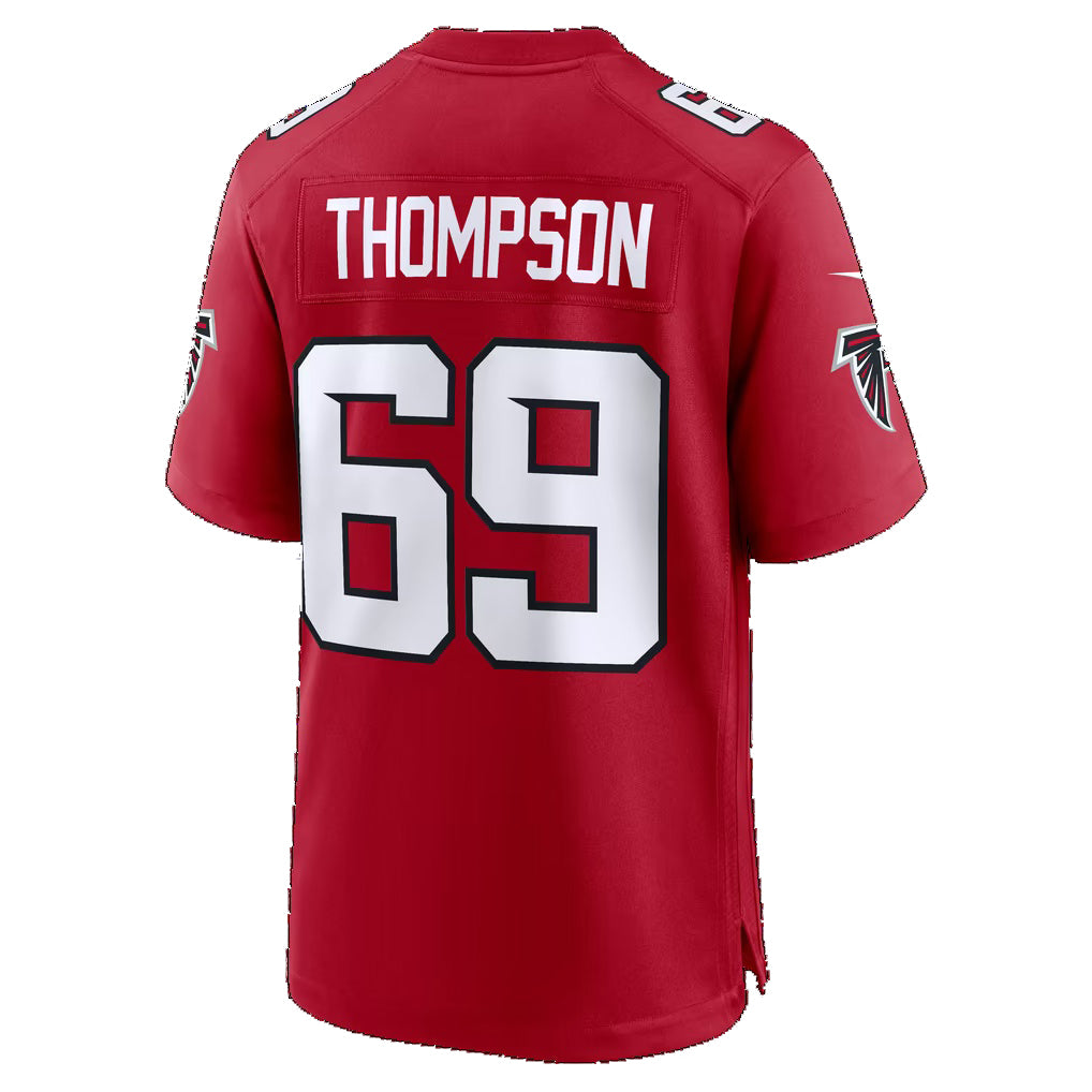 A.Falcons #69 Anterio Thompson Red Team Game Football jersey Thaam