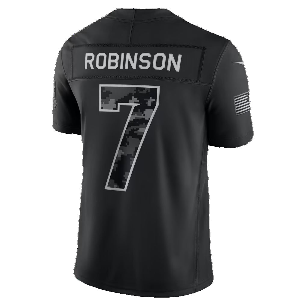 A.Falcons #7 Bijan Robinson Black 2026 Salute to Service Stitched Limited Football jersey Thaam
