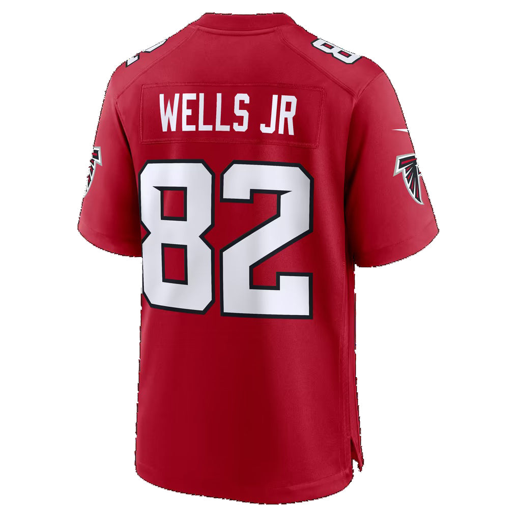 A.Falcons #82 Antwane Wells Jr. Red Team Game Football jersey Thaam