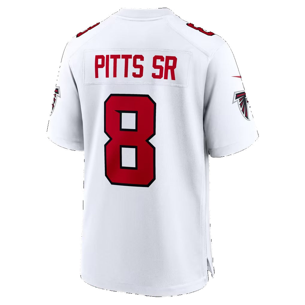 A.Falcons #8 Kyle Pitts Sr. White Game Football jersey Thaam