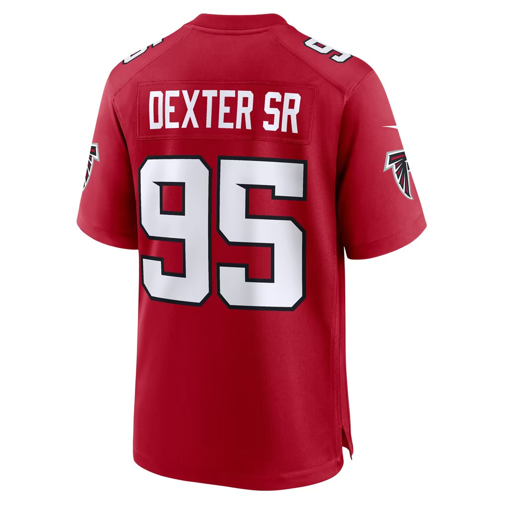 A.Falcons #95 Gervon Dexter Sr. Red Team Game Football jersey Thaam
