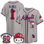 Atlanta Braves #1 Ozzie Albies Gray Thaam Meow KT 2026 Vapor Limited All Stitched Jersey