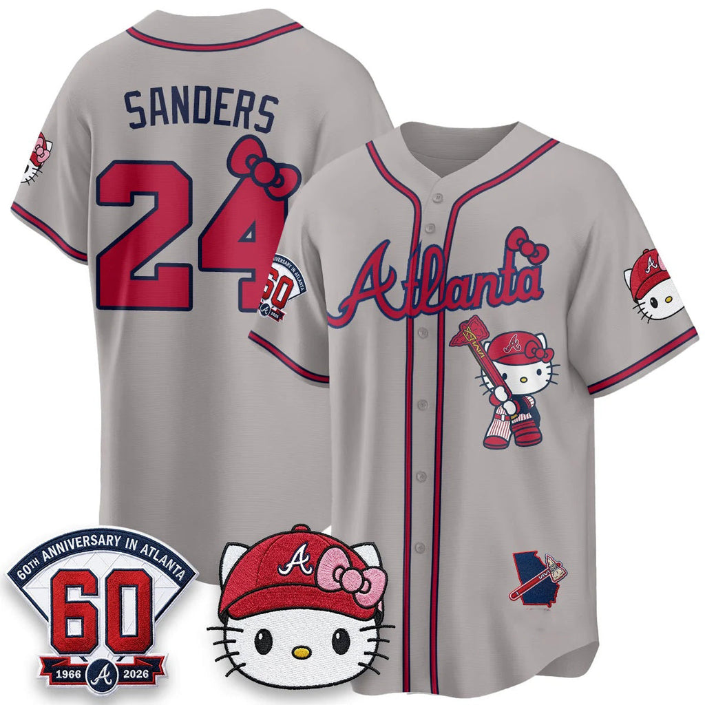 Atlanta Braves #24 Deion Sanders Gray Thaam Meow KT 2026 Vapor Limited All Stitched Jersey