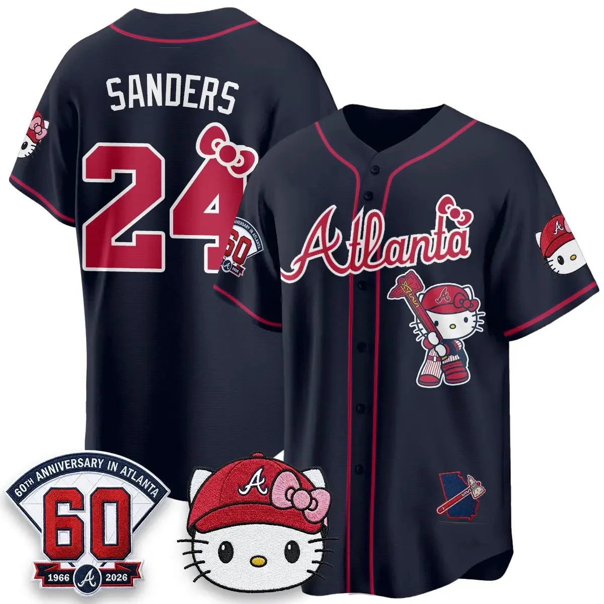 Atlanta Braves #24 Deion Sanders Navy Thaam Meow KT 2026 Vapor Limited All Stitched Jersey
