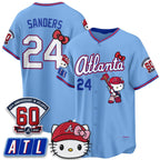 Atlanta Braves #24 Deion Sanders Powder Blue Thaam Meow KT 2026 Vapor Limited All Stitched Jersey