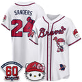 Atlanta Braves #24 Deion Sanders White Thaam Meow KT 2026 Vapor Limited All Stitched Jersey