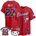 Atlanta Braves #27 Austin Riley Red Thaam Meow KT 2026 Vapor Limited All Stitched Jersey