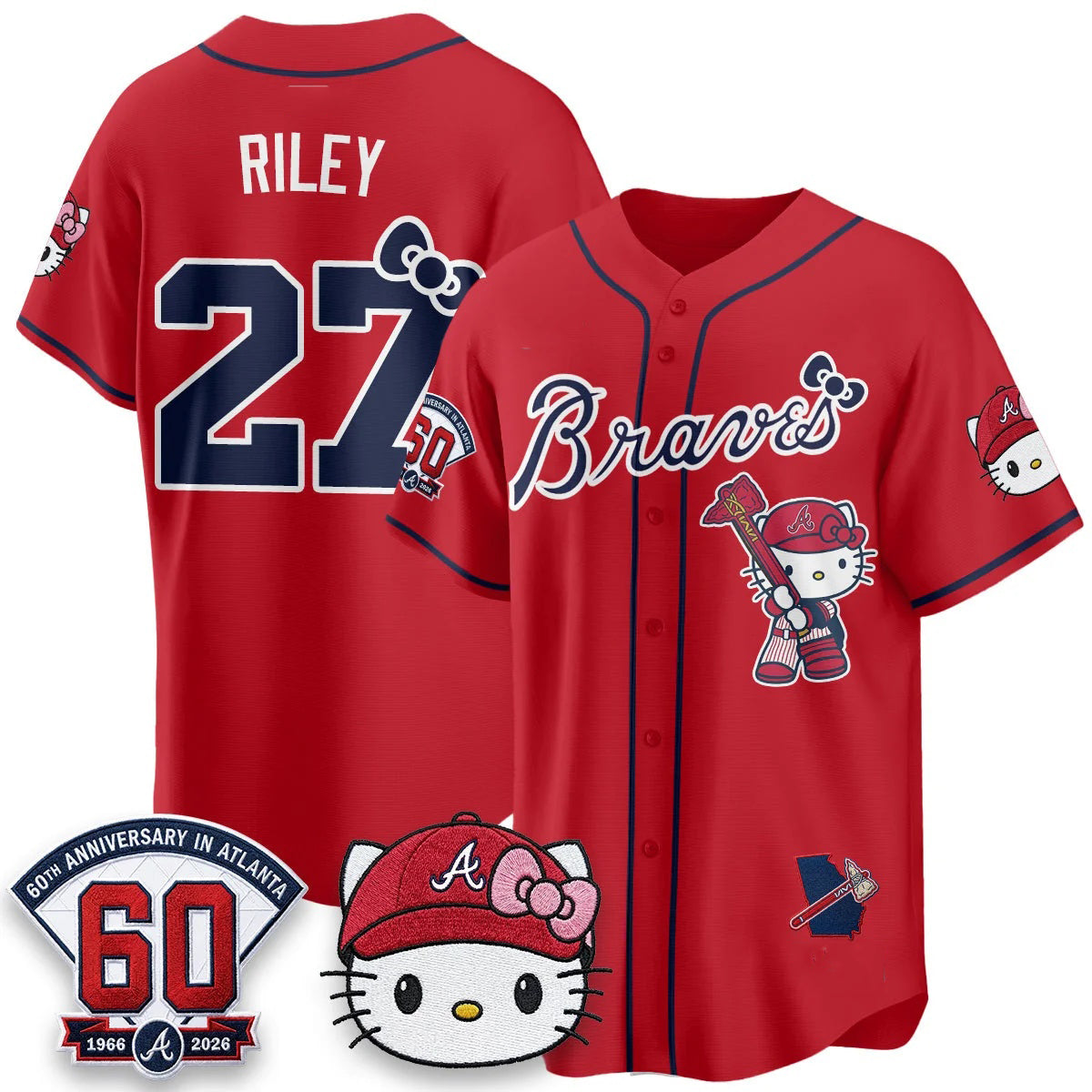 Atlanta Braves #27 Austin Riley Red Thaam Meow KT 2026 Vapor Limited All Stitched Jersey