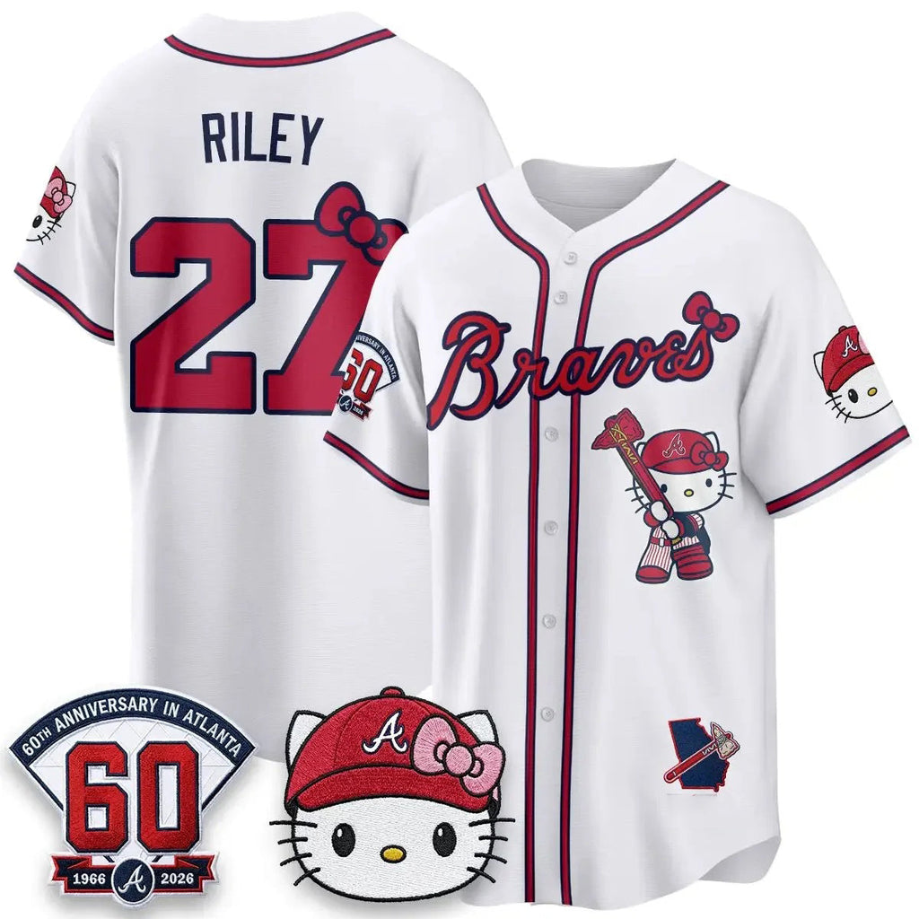 Atlanta Braves #27 Austin Riley White Thaam Meow KT 2026 Vapor Limited All Stitched Jersey