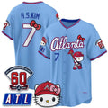 Atlanta Braves #7 Ha-Seong Kim Powder Blue Thaam Meow KT 2026 Vapor Limited All Stitched Jersey