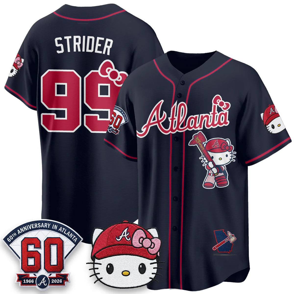 Atlanta Braves #99 Spencer Strider Navy Thaam Meow KT 2026 Vapor Limited All Stitched Jersey