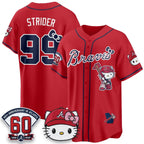 Atlanta Braves #99 Spencer Strider Red Thaam Meow KT 2026 Vapor Limited All Stitched Jersey