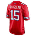 B.Bills #15 Gregory Rousseau Red Thaam Game Jersey