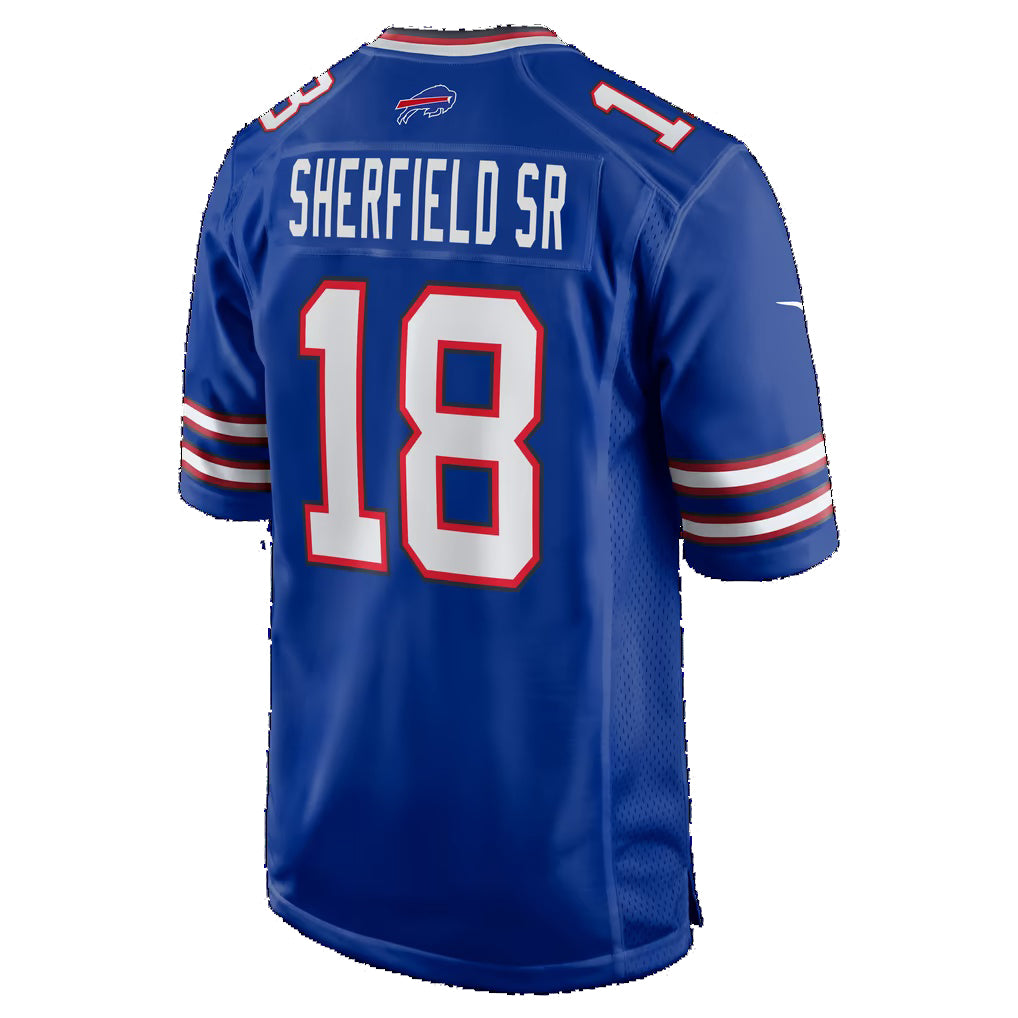B.Bills #18 Trent Sherfield Sr. Royal Team Game Football jersey Thaam