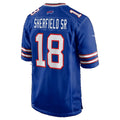 B.Bills #18 Trent Sherfield Sr. Royal Team Game Football jersey Thaam