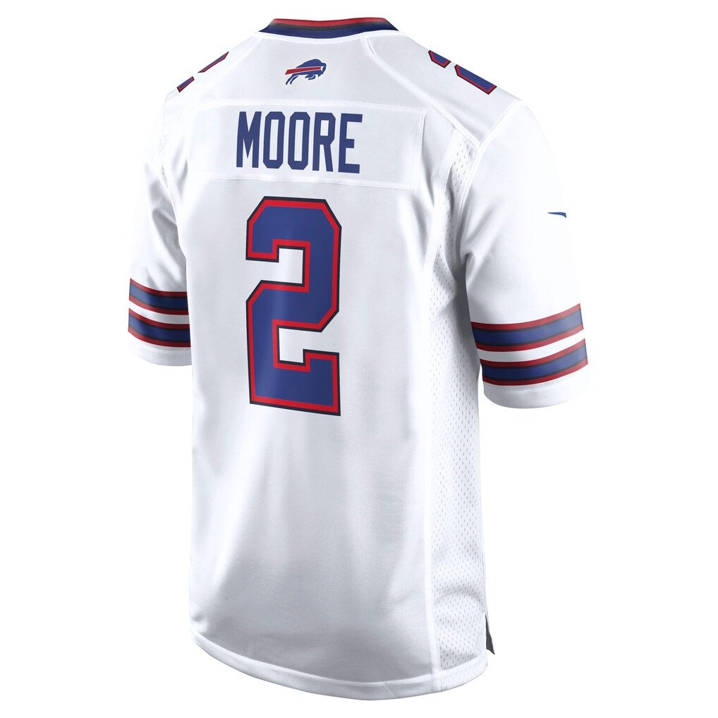 B.Bills #2 D.J. Moore White Game Jersey THAAM