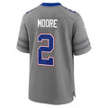 B.Bills #2 D.J. Moore Gray Thaam Game Player Jersey