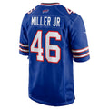B.Bills #46 DJ Miller Jr. Royal Team Game Jersey Thaam