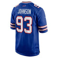 B.Bills #93 Austin Johnson Thaam Royal Team Game Jersey