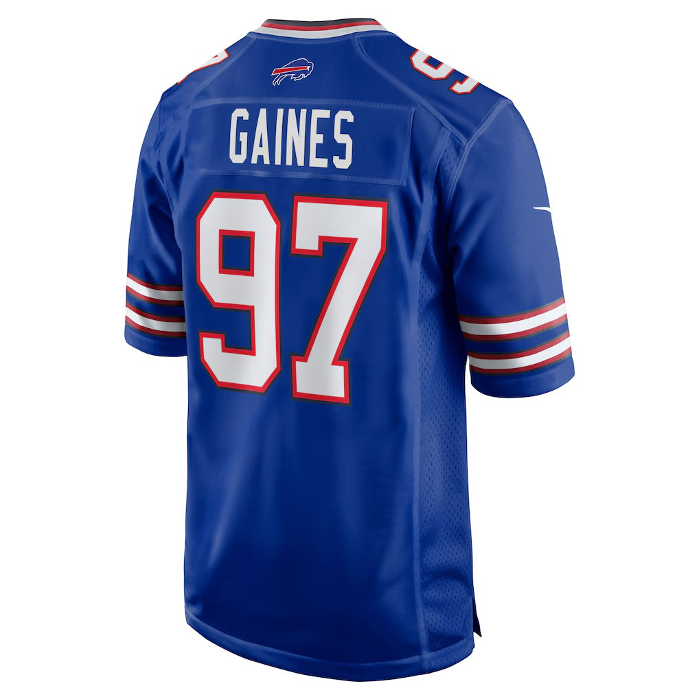 B.Bills #97 Greg Gaines Royal Team Game Jersey Thaam