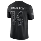 B.Ravens #14 Kyle Hamilton Black 2026 Salute to Service Stitched Limited Football jersey Thaam