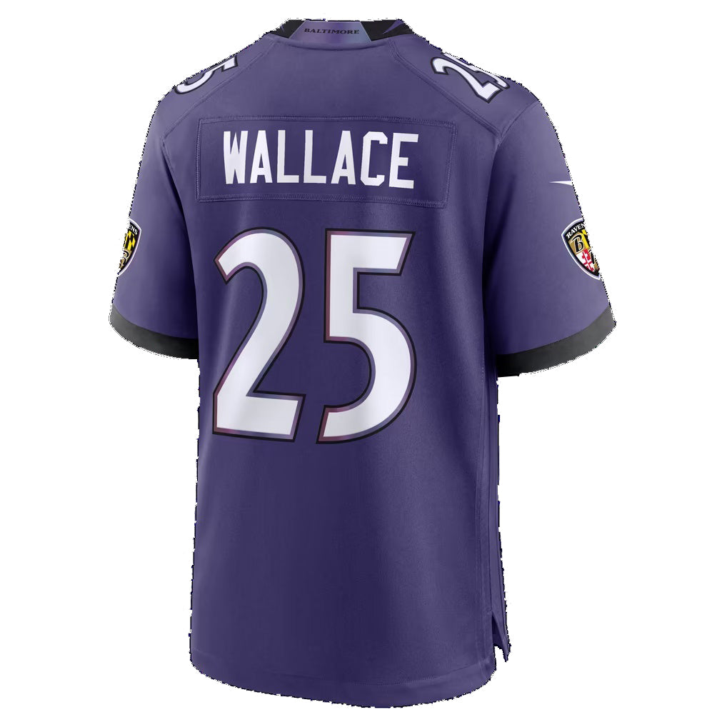B.Ravens #25 K'Von Wallace Purple Thaam Team Game Jersey