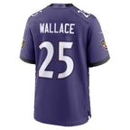 B.Ravens #25 K'Von Wallace Purple Thaam Team Game Jersey