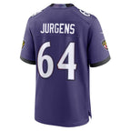 B.Ravens #64 Cam Jurgens Purple Team Game Jersey THAAM